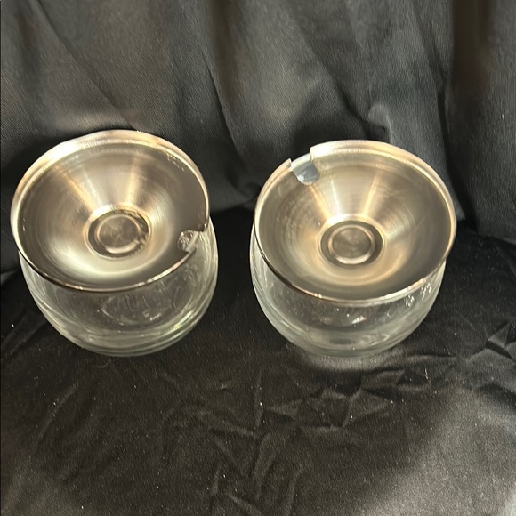 Vintage Sheridan FPS Silver & Glass Jelly & Condiment Set (w spoons) - Picture 9 of 12